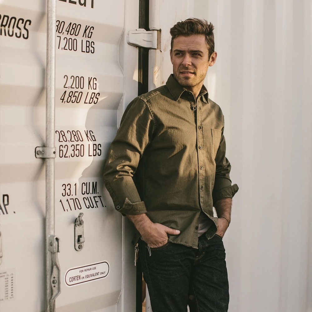 The Mechanic Shirt in Moss